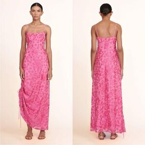 STAUD Pink Floral Maxi Dress